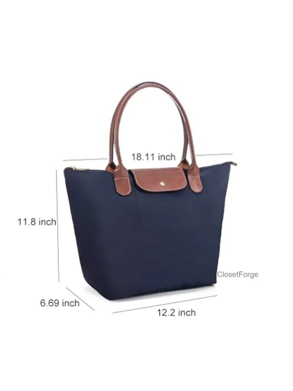 Foldable Nylon Tote Bag for Women Waterproof Hobo Shoulder Handbag Weekender